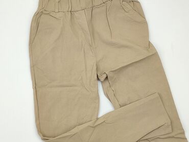 brązowa satynowe spódnice: Spodnie materiałowe, L, stan - Bardzo dobry