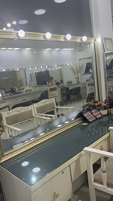 Salon, tibbi mebel: Gözəllik salonu avadanlıqları dəsti dırnaq masası 5 ədəd saç masası — 6