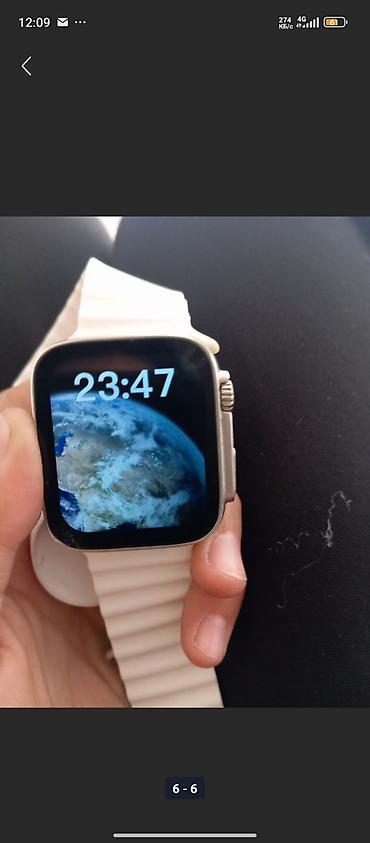 band 7 pro: Смарт-часы в стиле Apple Watch с белым силиконовым ремешком и — 1