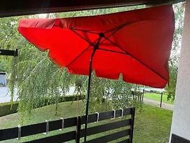 Suncobrani, tende i paviljoni: Veliki baštenski/suncobran za terasu – crveni - Prečnik krošnje — 14