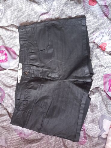 crne pantalone massimo dutti zenske: 3XL (EU 46), Koža, bоја - Crna, Jednobojni