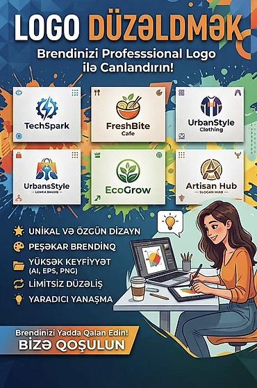 freelance dizayner vakansiya: Peşəkar logo dizayn xidməti - Brendinizi professional logo ilə — 1