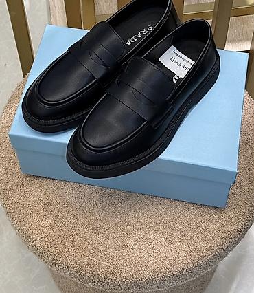 Лоферы, 39.5, Prada, Новый, цвет - Черный, Самовывоз