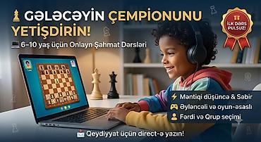 Услуги: ♟️ Uşağınıza həyat boyu qalacaq bir bacarıq bəxş edin — ŞAHMAT! 6-10 — 1