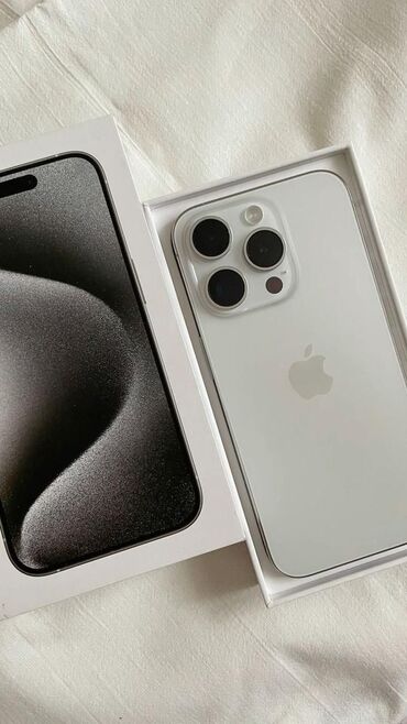 ремонт стиральных машин бишкек: IPhone 15 Pro, Б/у, 128 ГБ, White Titanium, Зарядное устройство, Защитное стекло, Чехол, 91 %