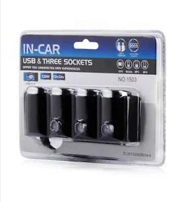 Ostala auto elektronika: Auto punjač sa 3 priključka+2 USB NO-1503. OPIS PROIZVODA: Auto punjač — 10