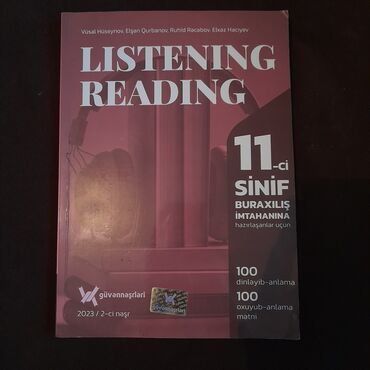 Tədris ədəbiyyatı: İngilis dili Güvən listening,səliqəli saxlanıb
