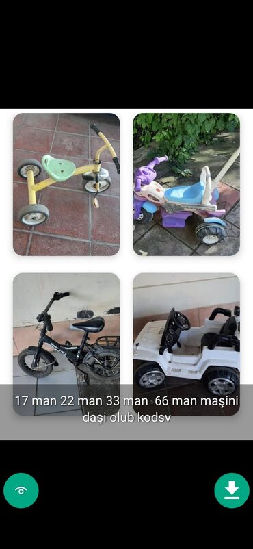 Uşaq üçün elektrik maşınları: Uşaq masinlari elektrikli masinlar matasikllar qiymetler melumatlar — 19