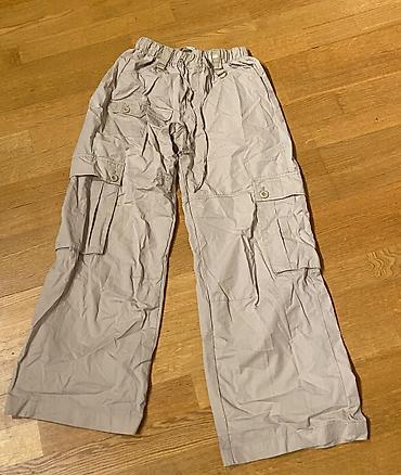 baggy şalvar kişi: Bej rəngli karqo şalvar - Stil: Klassik karqo kəsimi, düz balaq - — 1