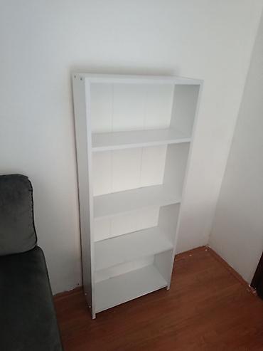 tv komode ikea: Bela polica za knjige/odlaganje – 4 nivoa - Materijal: furnirana — 1