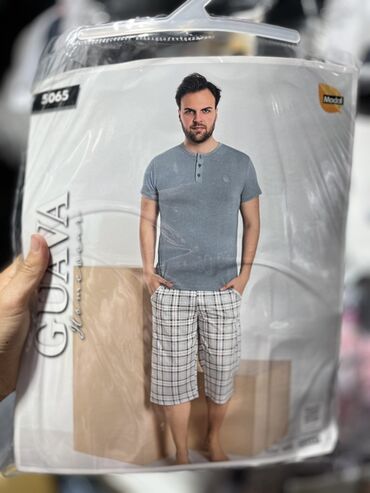 Домашние костюмы: Мужская пижама с шортами Со штанами С длинным и с коротким рукавом — 4