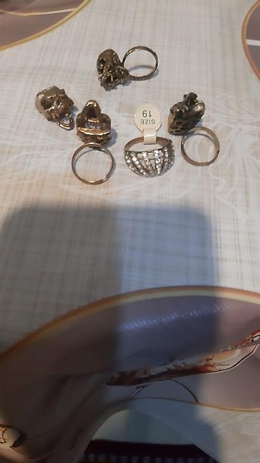 Bijuteriya: Məhsul: Üzük dəsti – 6 ədəd 1ƏDƏDİ 10MANAT - Material: sarı metal — 2