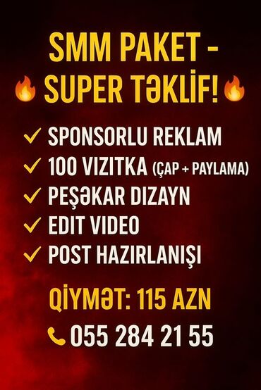 qablasdirici is elanlari 2023: SMM menecer. 18
