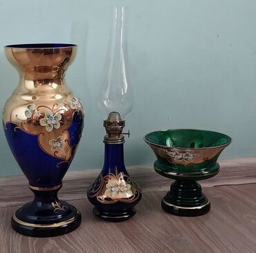 Digər qab-qacaq və mətbəx ləvazimatları: Bagema qablar.az işlenmiş.Guldan,Lanpa,Kanfet qabı 3- bir yerdə 30 — 6