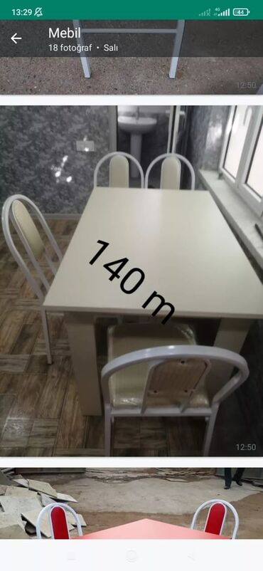 Bağ, çöl masa və oturacaq dəstləri: Yeni, Kvadrat masa, 4 stul, Açılmayan, Stullar ilə, Metal, Azərbaycan — 10