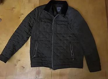 ucuz kask: Kişi üçün qara rəngli quilted (romb naxışlı) qışlıq gödəkçə. - Ön — 1