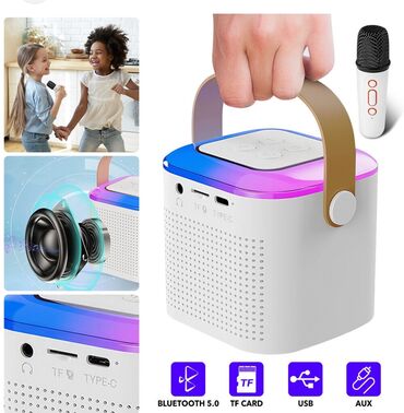 bežične slušalice u boji: Karaoke Bluetooth Rgb Prenosni Zvucnik Karaoke mašina ima odličan