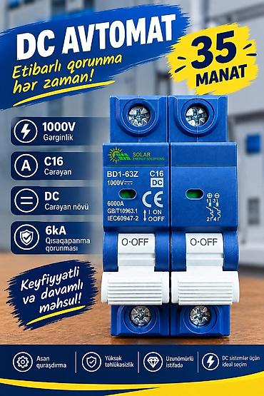 DC Avtomat – Solar Energy Solutions BD1-63Z Texniki xüsusiyyətlər: -