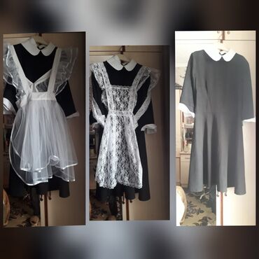 пракат платье: Школьная форма, цвет - Черный, Новый