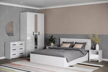 Yataq otağı dəstləri: 2 təknəfərlik çarpayı, Dolab, Komod, Termo, Rusiya, Yeni — 8