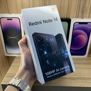 мониторы ips pls: Redmi, Redmi Note 14, Жаңы, 128 ГБ, түсү - Көгүлтүр, Бөлүп төлөө менен, 1 SIM, 2 SIM