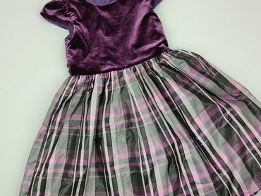 różowa satynowa sukienka: Sukienka, 5-6 lat, 110-116 cm, stan - Bardzo dobry