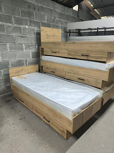 bunk bed: Односпальная кровать, Новый, С матрасом, длина - 190 см — 1