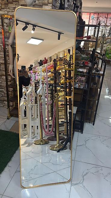 boy guzguler: Güzgü Döşəmə üstü, Düzbucaqlı, Dekorativ, Arxa işıqlı — 8
