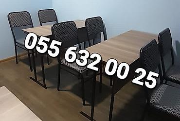 restoran stolları: Mətbəx üçün, Yeni, Açılmayan, Kvadrat masa, 4 stul — 6