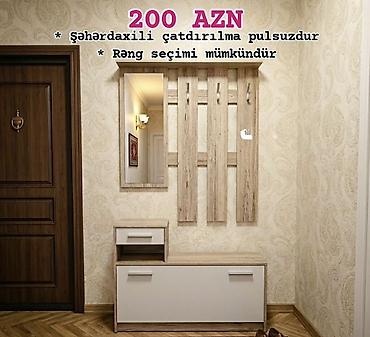Dəhliz üçün çoxfunksiyalı giriş dəsti – Komplekt: divar asılan güzgü