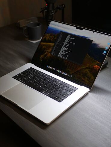 macbook m1 16gb: Ноутбук, Apple, 16 ГБ ОЗУ, Apple M1 Pro, 16 ", Б/у, Для несложных задач, память SSD