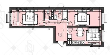 Новостройки от застройщика: Сдан, Элитка, 2 комнаты, 64 м² — 9