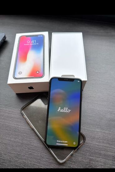 Apple iPhone: IPhone X, 256 GB, Qara, Zəmanət, Face ID, Sənədlərlə