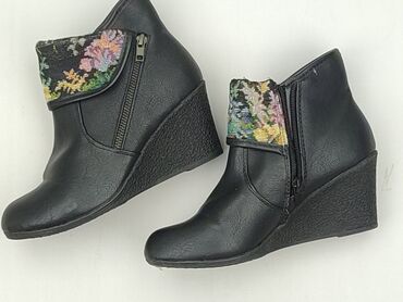 stradivarius botki czarne: Botki damskie, 37, stan - Bardzo dobry