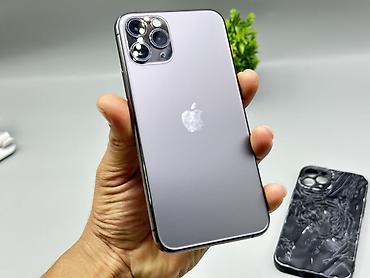 IPhone 11 Pro, Б/у, 256 ГБ, Серебристый, Чехол, 76 %