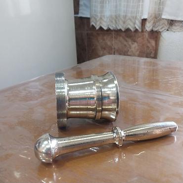 heveng: Metal həvəng və dəstəkçi (havan) - Material: bərk metal ərinti — 3