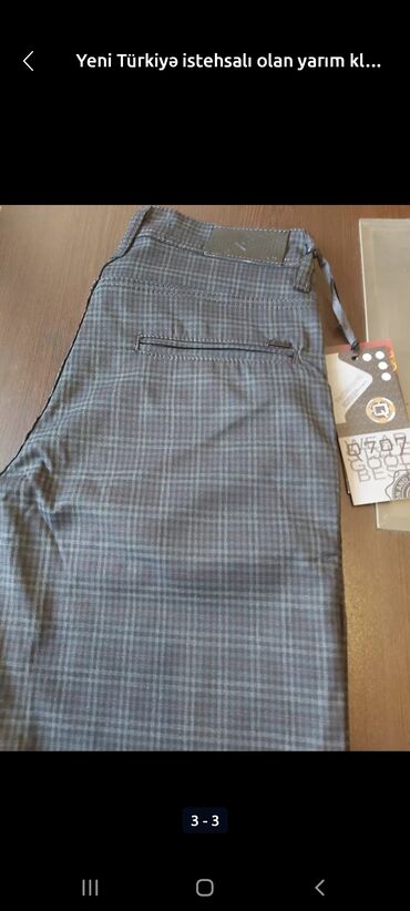 купить мужские часы в баку: Türkiyə istehsalı kişilər üçün yarım klassik şalvar. - Rəng: tünd boz