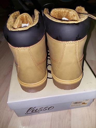 Čizme: Čizme Lusso – muški model - Boja: žuta (camel) sa crnim ojačanjem oko — 4