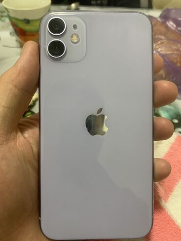 шв машинка сатылат: IPhone 11, Колдонулган, 64 ГБ, Күлгүн, Коргоочу айнек, Каптама, Кабель, 100 %