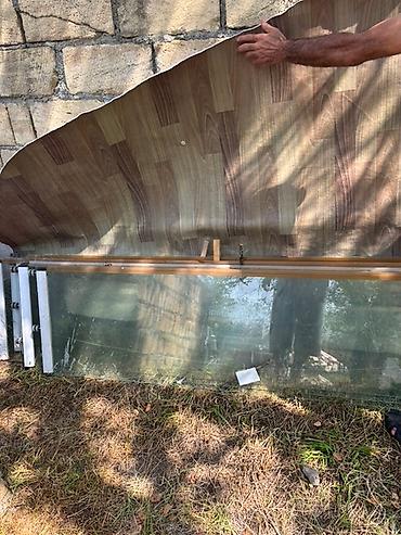 dəniz məhsulları satışı: Cam balkon şüşələri 2.5 x 0.50 18 ədəd Çərçəvə daxil hərşeyi ilə — 3