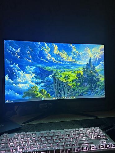 komputer setup: Gaming monitor - Ekran ölçüsü: təxminən 27 düym, nazik çərçivəli — 1