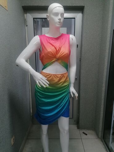 haljinice letnje: M (EU 38), color - Multicolored, Without sleeves