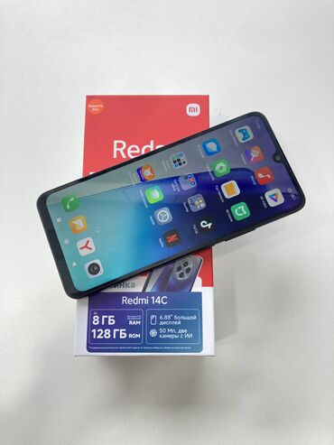 Xiaomi: Xiaomi Redmi 14C, 128 GB, rəng - Boz, 
 Barmaq izi, Face ID