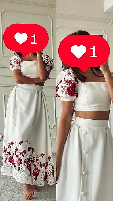 ange: Костюм с юбкой, Модель юбки: Пышная, Макси, Топ, Made in KG, XS — 1
