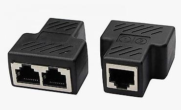 Пассивный разветвитель RJ45 1→2 (адаптер-сплиттер) для сетевого кабеля