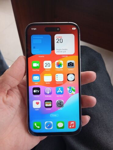 Apple iPhone: IPhone 15 Pro, 512 GB, Gümüşü, Zəmanət, Face ID