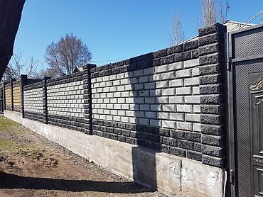 Декоративный бетонный забор из вибропрессованных секций - Материал