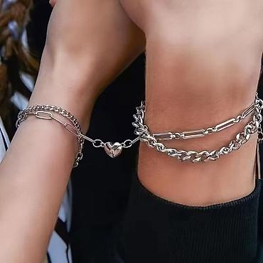 cartier narukvice konac: Set narukvica za parove – magnetno srce - Dizajn: dve narukvice koje — 1
