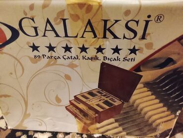 Вешалки: GALAKSİ – 89 parçalı çatal, qaşıq, bıçaq dəsti - 89 ədədlik komplekt