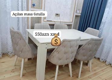 sam agaci satisi: Masa ve oturacaq rəng seçimi var — 1